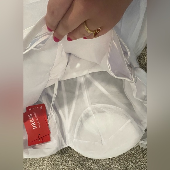 NWT Puffy Sleeve Off-the-Shoulder Wedding Ballgown - Picture 6 of 12